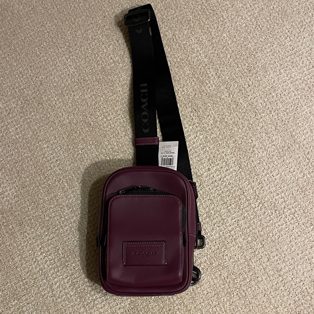 Coach Deep Burgundy Track Pack Bag